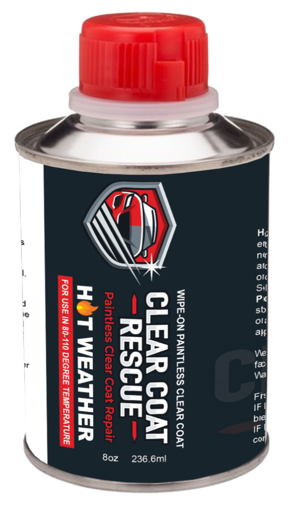 ti22 ceramic coatings introduces a clear coat rescue product in an 8oz can with a red cap, expertly designed for hot weather use above 110°f.